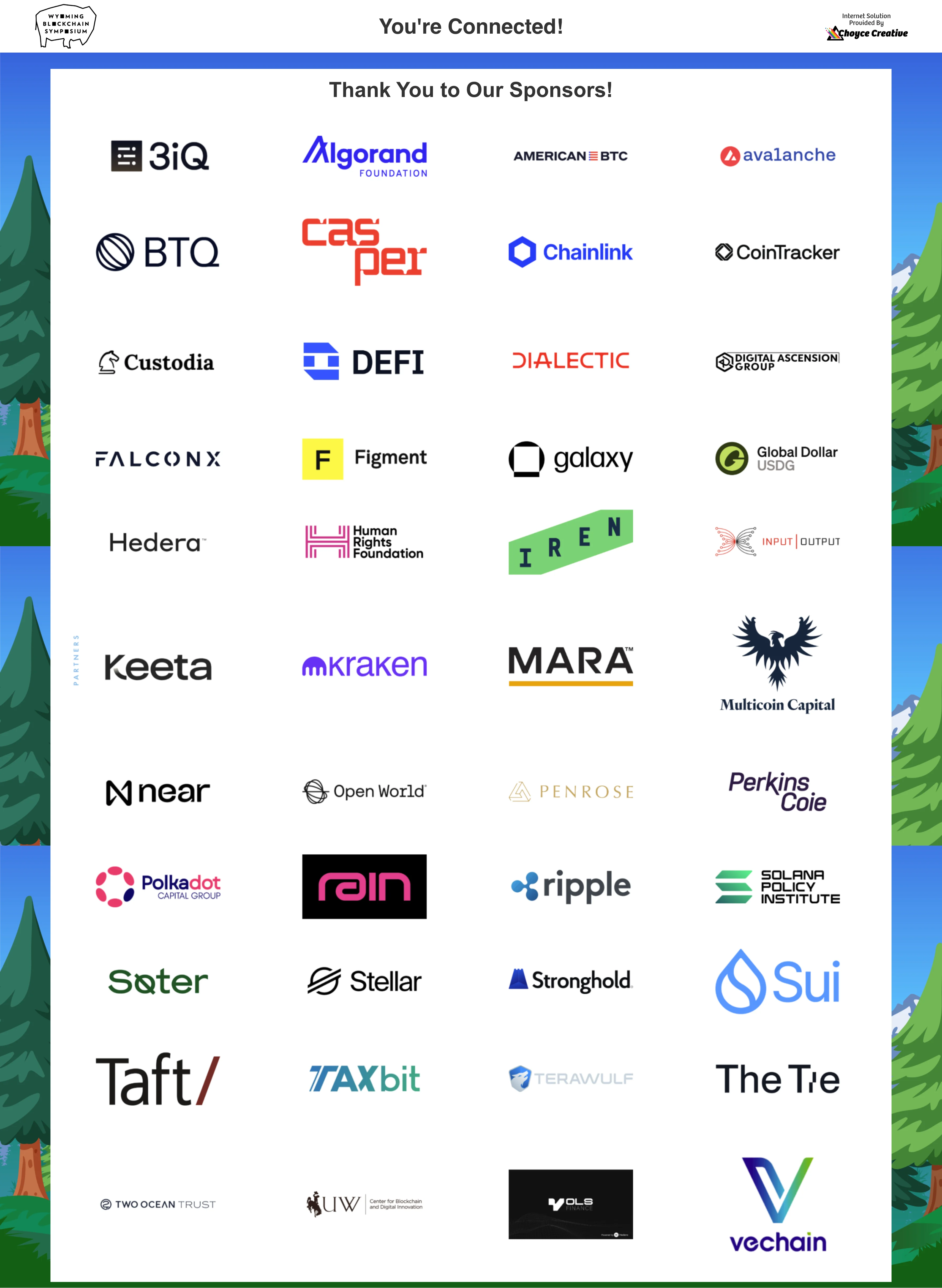 Sponsor landing page shown after Wi-Fi connection